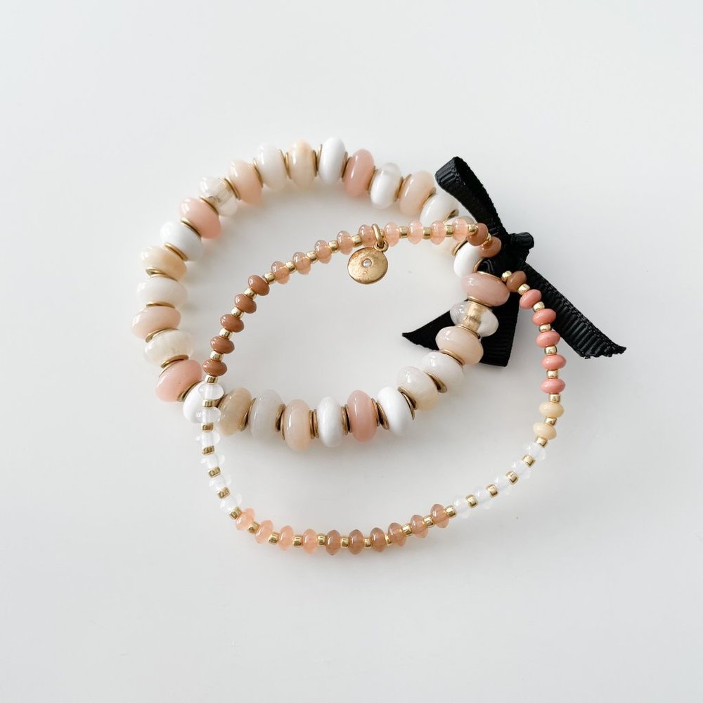 J. Crew Multi-Beaded Bracelet Set (Muslin)